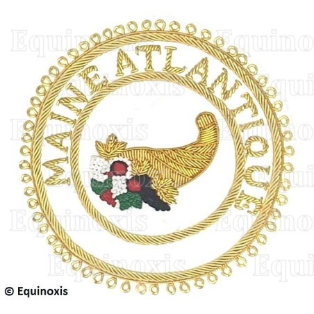 Badge / Macaron GLNF – Grande tenue provinciale – Grand Intendant – Maine Atlantique – Brodé main